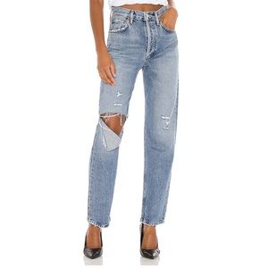 AGOLDE 90’s pinch waist high rise straight leg jeans in lineup